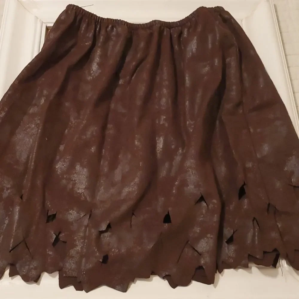 NWT Children's Pirate Costume Set Brown Vest & Tattered Skirt Medium